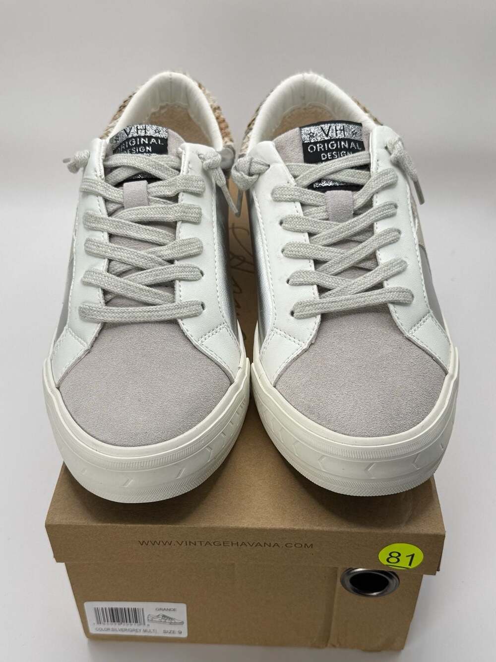 Vintage Havana Grande Star Sneakers Silver/Grey Multi Size 9 - Picture 10 of 10